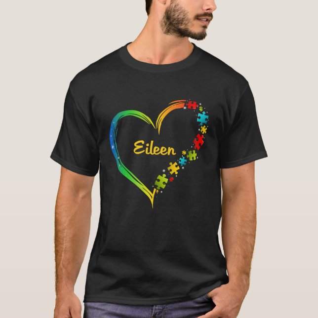 Camiseta Conciencia del autismo Eileen idea del rompecabeza (Anverso)