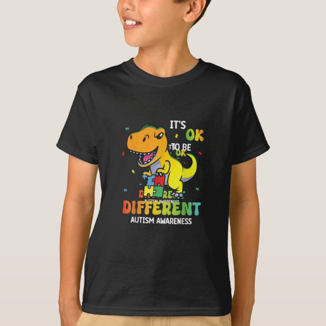 Camiseta Conciencia del autismo Es Bueno Ser Diferente (Anverso)