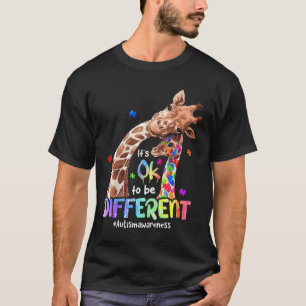 Camiseta Conciencia Del Autismo Está Bien Ser Un Giraffe Di