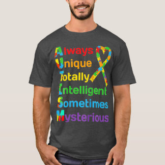 Camiseta Conciencia del autismo hacia la orgullosa mamá pap