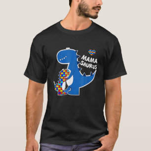 Camiseta Conciencia del autismo Mama Saurus Dinosaur