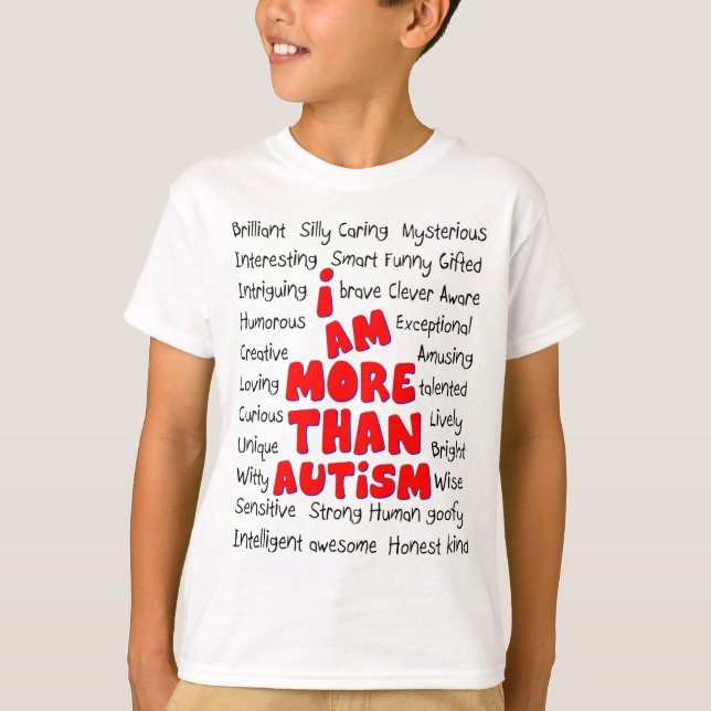 Camiseta ¡Conciencia del autismo - más que autismo! (Anverso)