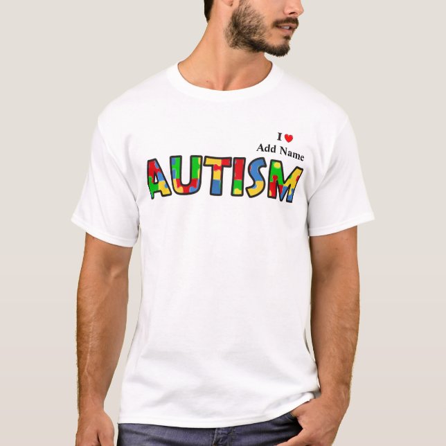 Camiseta Conciencia del autismo masculina Personalizar de c (Anverso)