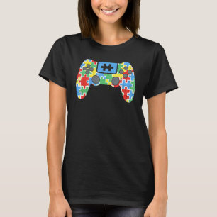 Camiseta Conciencia del Autismo Niño Videojugador Pieza de 