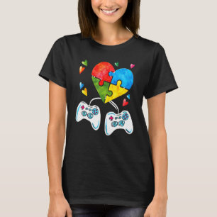 Camiseta Conciencia del Autismo Niño Videojugador Pieza de 