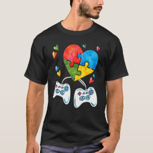Camiseta Conciencia del Autismo Niño Videojugador Pieza de 