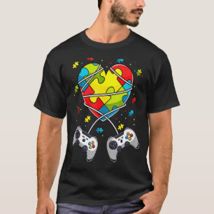 Camiseta Conciencia del Autismo Niños Videojugador Pieza de