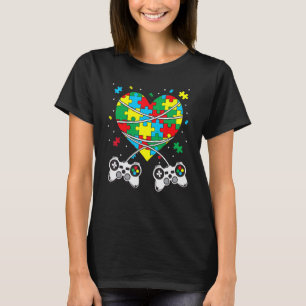 Camiseta Conciencia del Autismo Niños Videojugador Pieza de