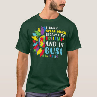 Camiseta Conciencia del autismo No Hablo Porque Soy Brillan