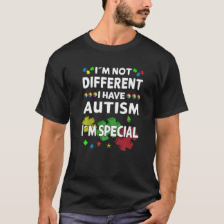 Camiseta Conciencia del autismo No soy diferente Soy especi