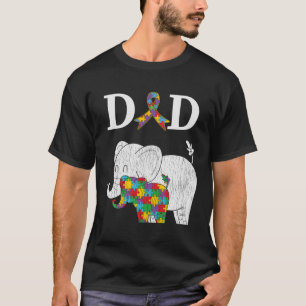 Camiseta Conciencia del autismo Orgullosa papá hijo autista