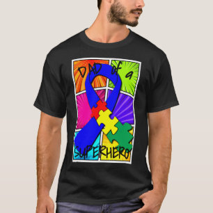Camiseta Conciencia Del Autismo Papá De Un Superhéroe
