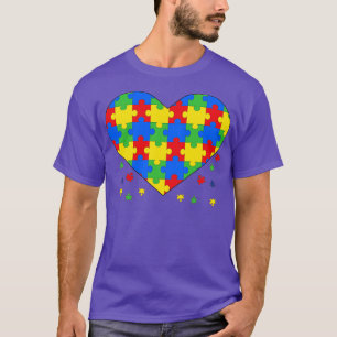 Camiseta Conciencia del autismo Piezas de rompecabezas del 