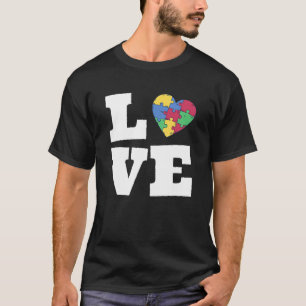 Camiseta Conciencia del autismo puzzle del amor del amor au
