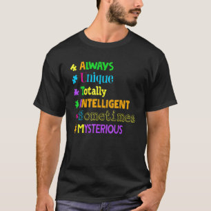 Camiseta Conciencia del Autismo Significado Siempre Único T