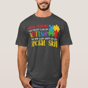 Camiseta Conciencia del autismo Siguen Mirando A Los Niños 