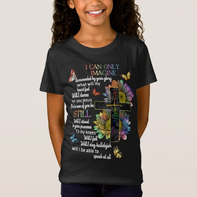 Camiseta Conciencia del autismo Sólo puedo imaginar la fe d (Anverso)