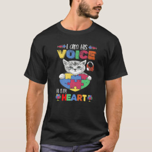 Camiseta Conciencia del autismo Soy su voz Él es mi madre d