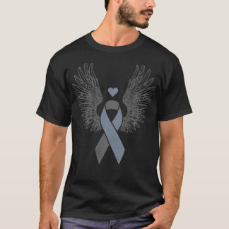 Camiseta Conciencia del cáncer cerebral de la cinta gris al