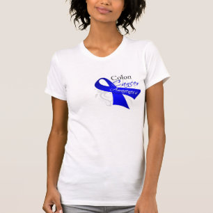 Camiseta Conciencia del cáncer de colon de la cinta de