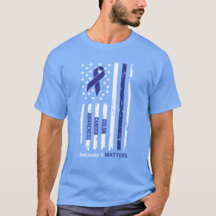 Camiseta Conciencia del cáncer de colon porque importa