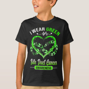 Camiseta Conciencia del Cáncer de Conducto Llevo Mariposa V