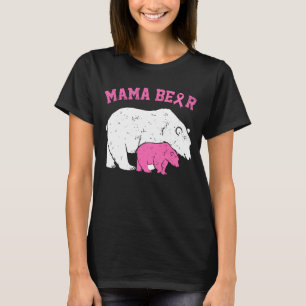 Camiseta Conciencia del cáncer de mama de la osa mamá rosa