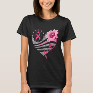 Camiseta Conciencia del cáncer de mama flor del sol fe blin