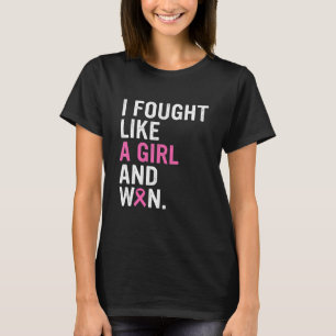 Camiseta Conciencia del cáncer de mama luché como una niña
