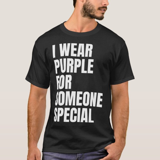 Camiseta Conciencia del cáncer de páncreas que llevo morado (Anverso)