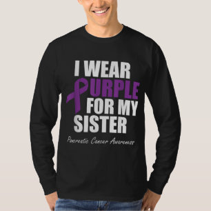 Camiseta Conciencia del cáncer de páncreas que llevo púrpur