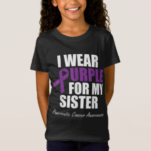 Camiseta Conciencia del cáncer de páncreas que llevo púrpur