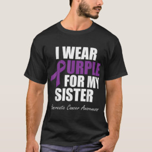 Camiseta Conciencia del cáncer de páncreas que llevo púrpur