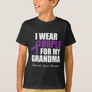 Camiseta Conciencia del cáncer de páncreas que llevo púrpur