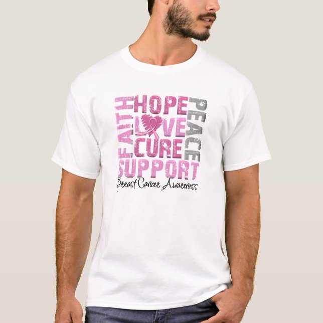 Camiseta Conciencia del cáncer de pecho de la curación del (Anverso)