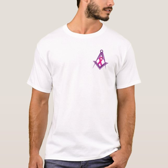Camiseta Conciencia del cáncer de pecho para el Freemason (Anverso)
