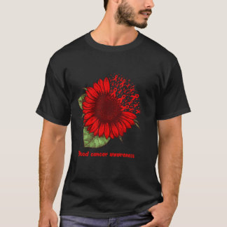Camiseta conciencia del cáncer de sangre roja guerrero del 
