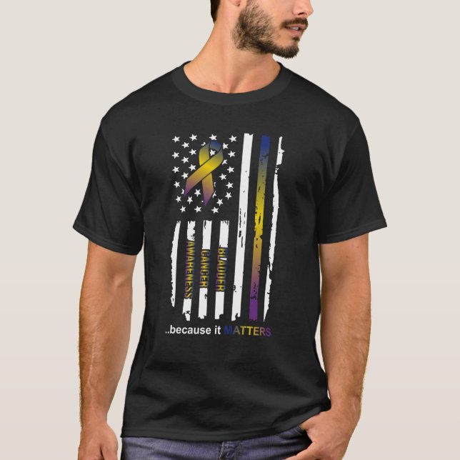 Camiseta Conciencia del cáncer de vejiga porque importa (Anverso)