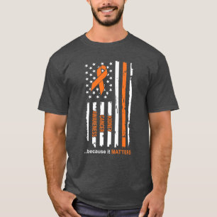 Camiseta Conciencia del cáncer del riñón porque importa