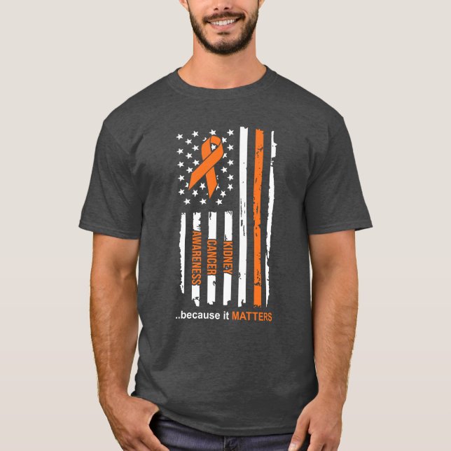 Camiseta Conciencia del cáncer del riñón porque importa (Anverso)