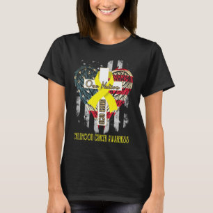 Camiseta conciencia del cáncer infantil en una nación bajo
