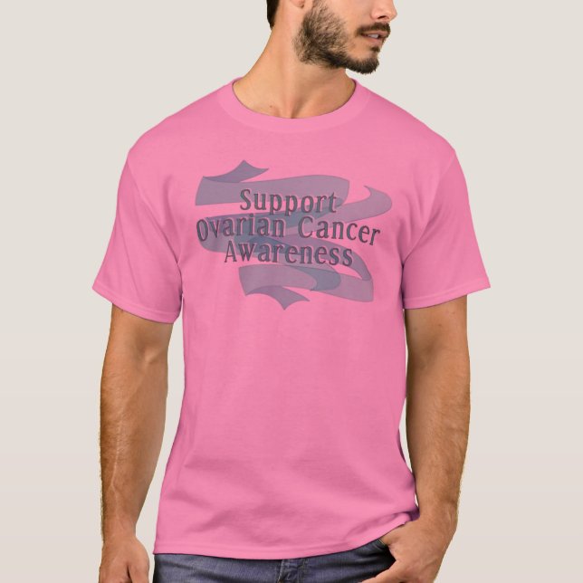 CAMISETA CONCIENCIA DEL CÁNCER OVÁRICO DE LA AYUDA (Anverso)