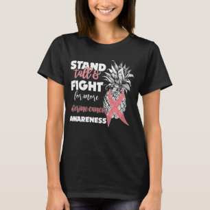 Camiseta conciencia del cáncer uterino la piña se mantiene