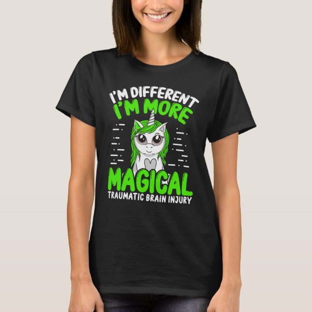 Camiseta Conciencia del cerebro traumático Cinta verde Unic (Anverso)