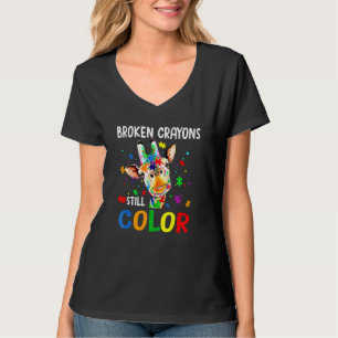 Camiseta Conciencia Del Color De Los Crayones Rotos Día Mun