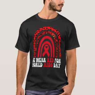 Camiseta Conciencia del Día Mundial del Sida Que Usamos En