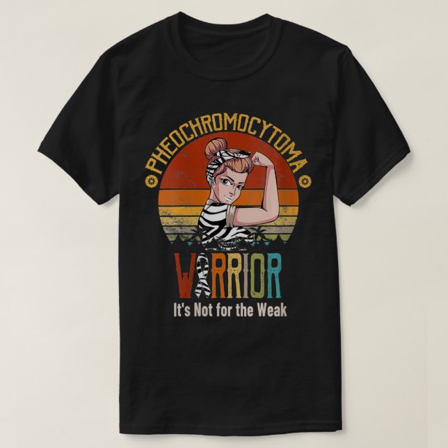 Camiseta Conciencia del feocromocitoma femenino, guerrero N (Diseño del anverso)