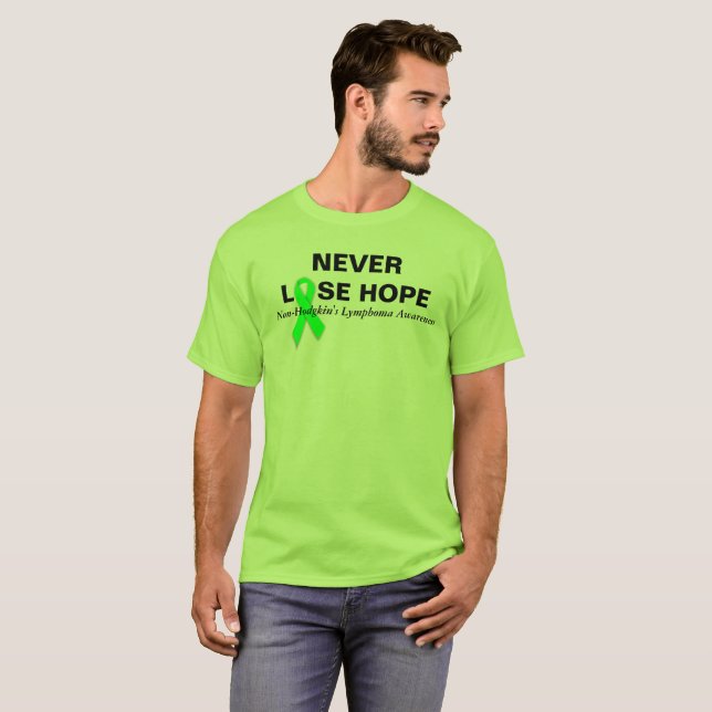 Camiseta Conciencia del linfoma Non-Hodgkin (hombres o (Anverso completo)