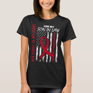 Camiseta Conciencia del mieloma múltiple del yerno bandera 