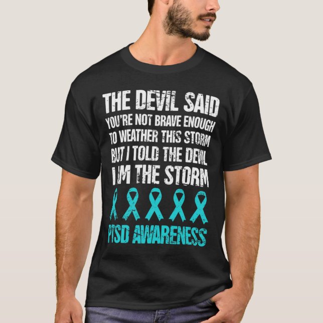 Camiseta Conciencia Del Ptsd Por Estrés Traumático (Anverso)